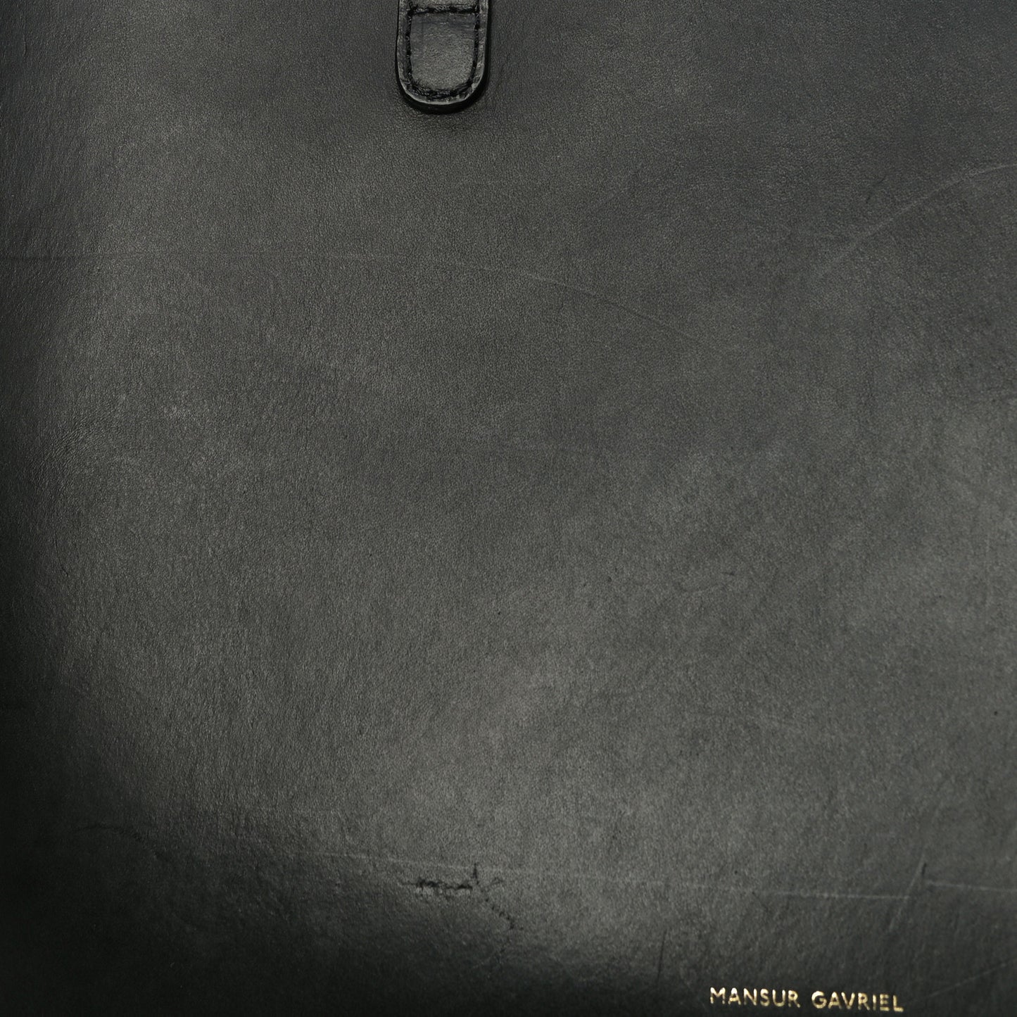 Calfskin Small Shopping Tote Black Gold