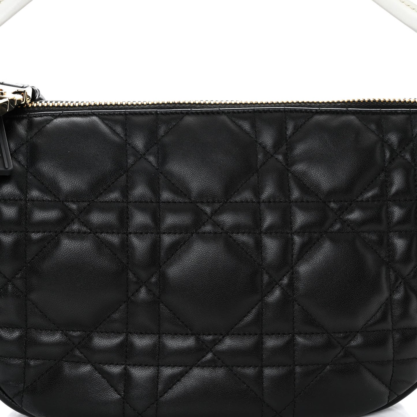 Lambskin Cannage Medium Dior Vibe Hobo Bag Black