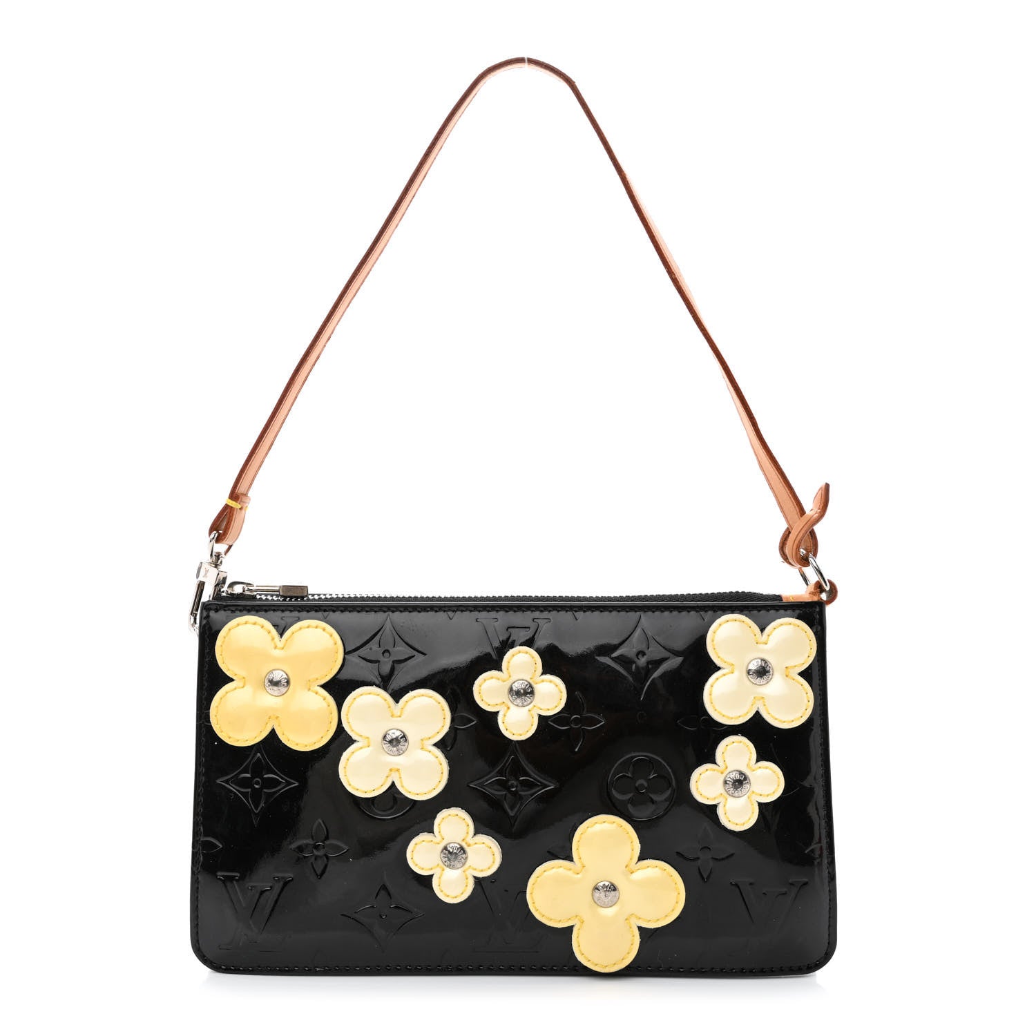Louis Vuitton Vernis Lexington Fleurs Pochette Black 1318116