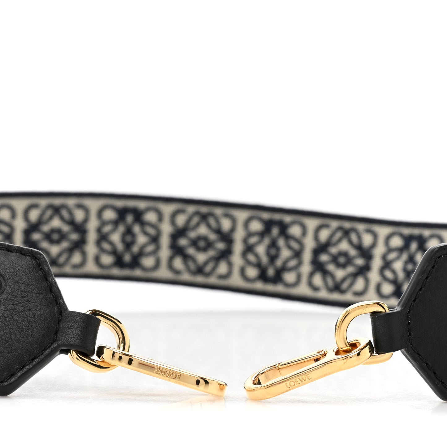 Calfskin Jacquard Anagram Strap Black