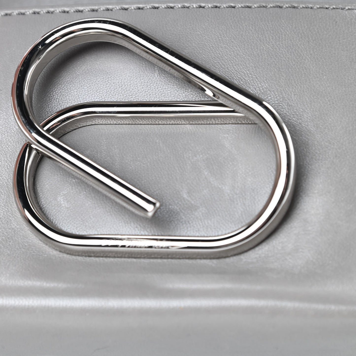 Calfskin Alix Soft Flap Clutch Grey