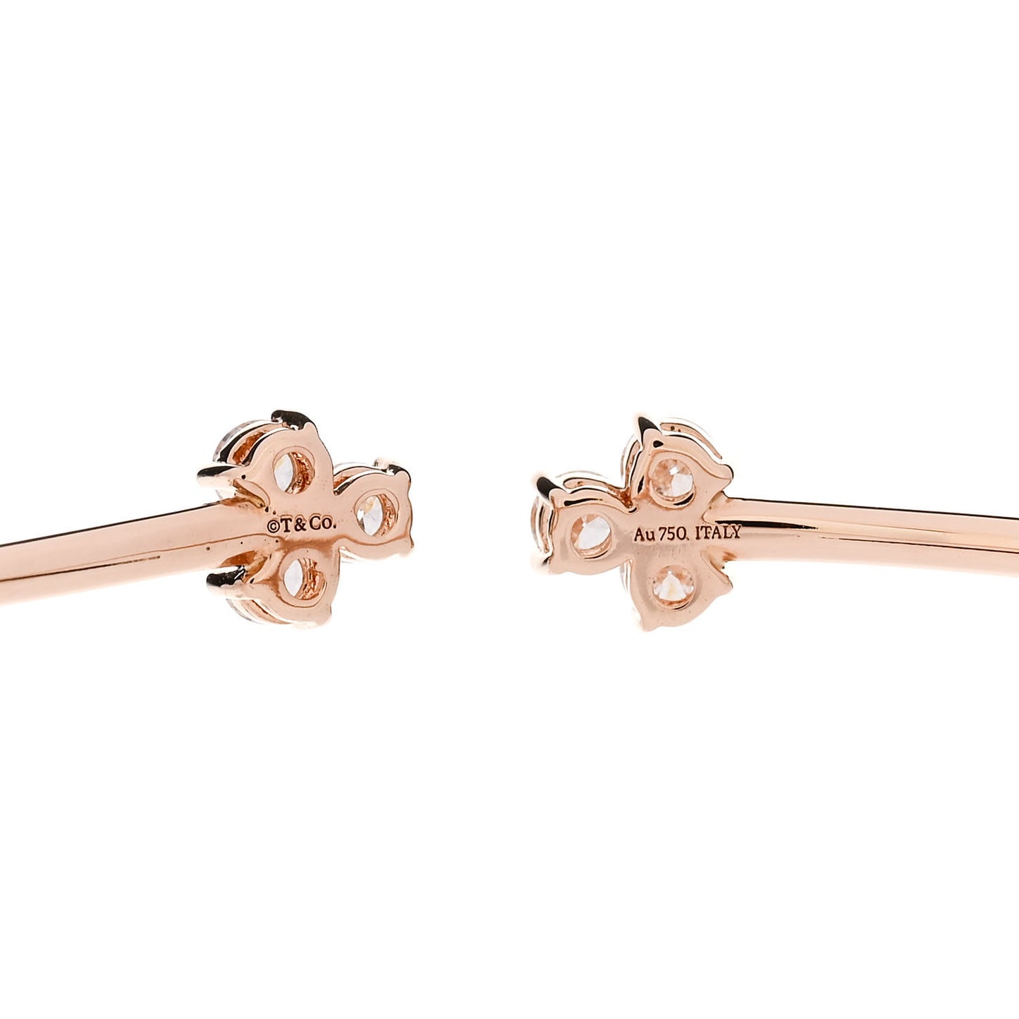 18K Rose Gold Diamond Aria Wire Bracelet