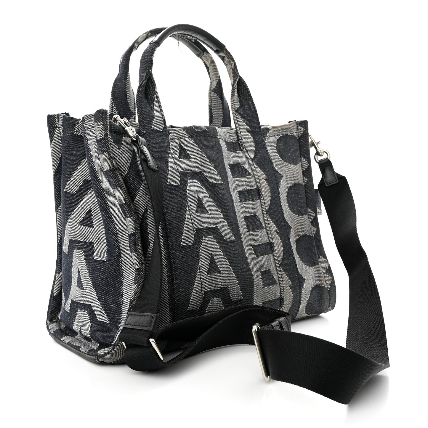 Denim Jacquard Medium The Monogram Tote Bag Denim Blue