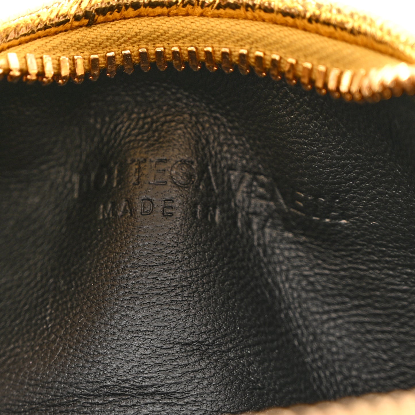 Metallic Nappa Intrecciato Mini Jodie Gold