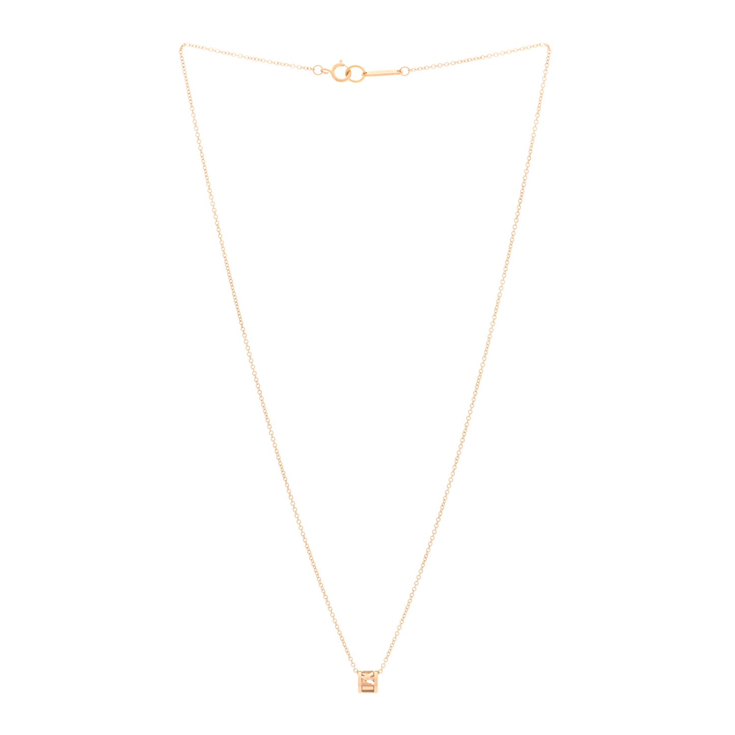 18K Rose Gold Atlas Open Pendant Necklace