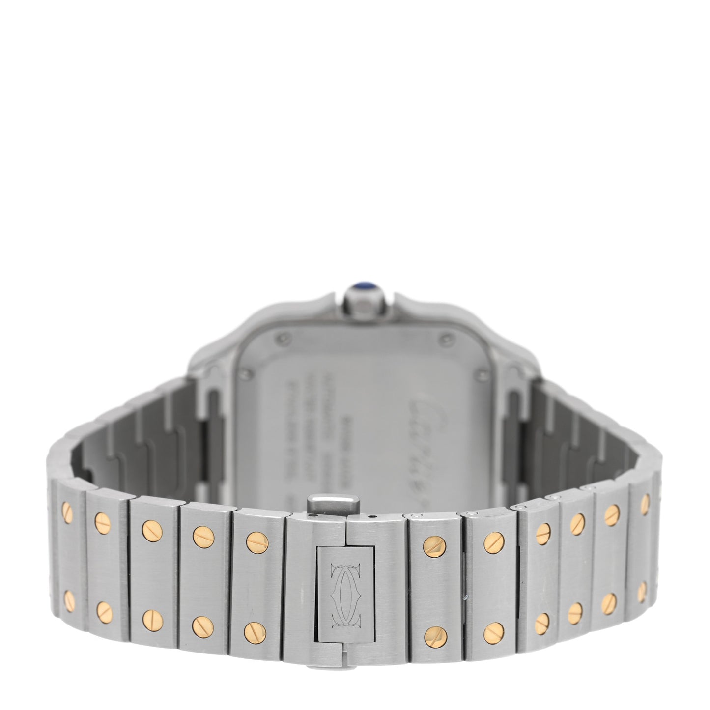 Stainless Steel 18K Yellow Gold 35mm Santos De Cartier Automatic Watch