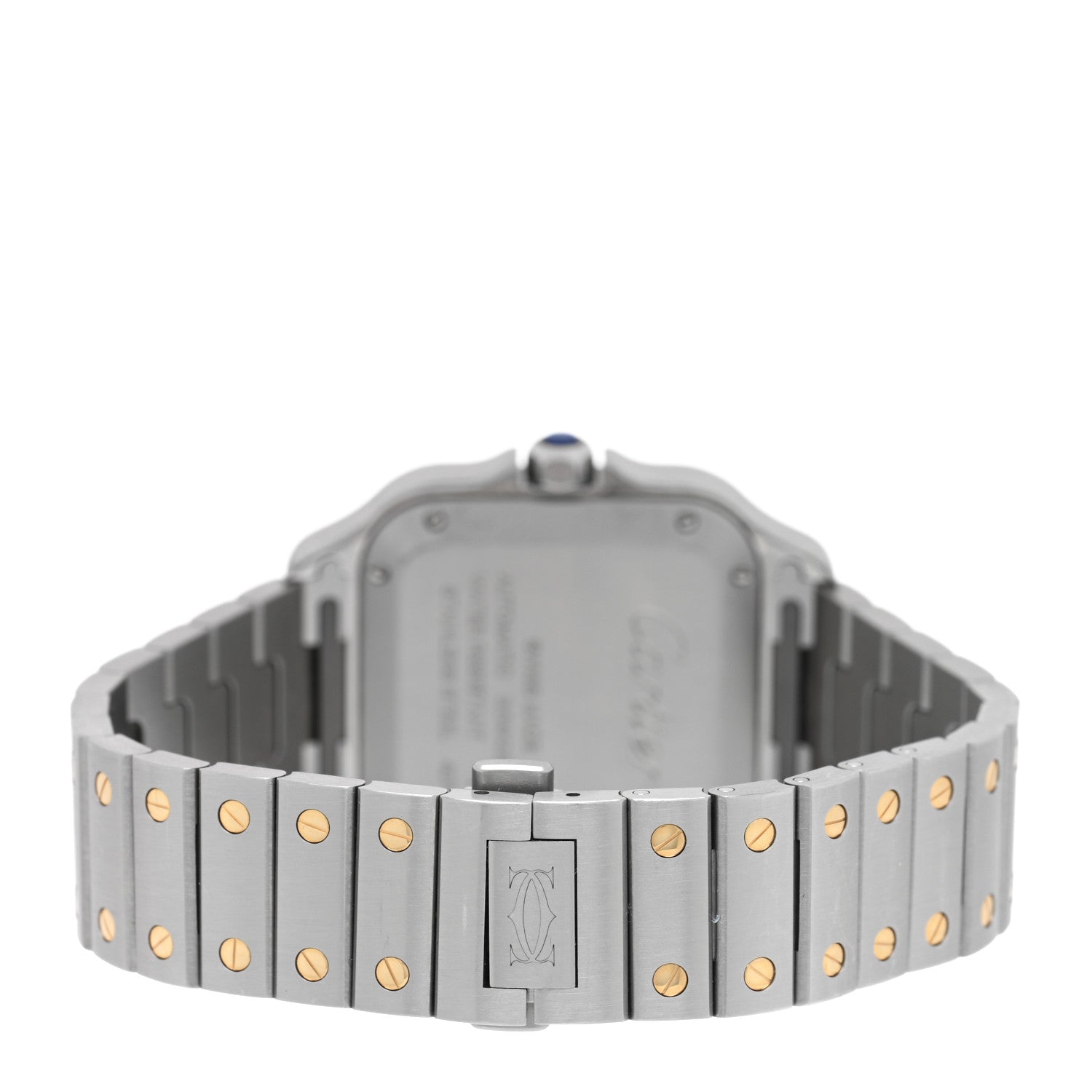 Cartier Stainless Steel 18K Yellow Gold 35mm Santos De Cartier Automatic Watch 3 of 4