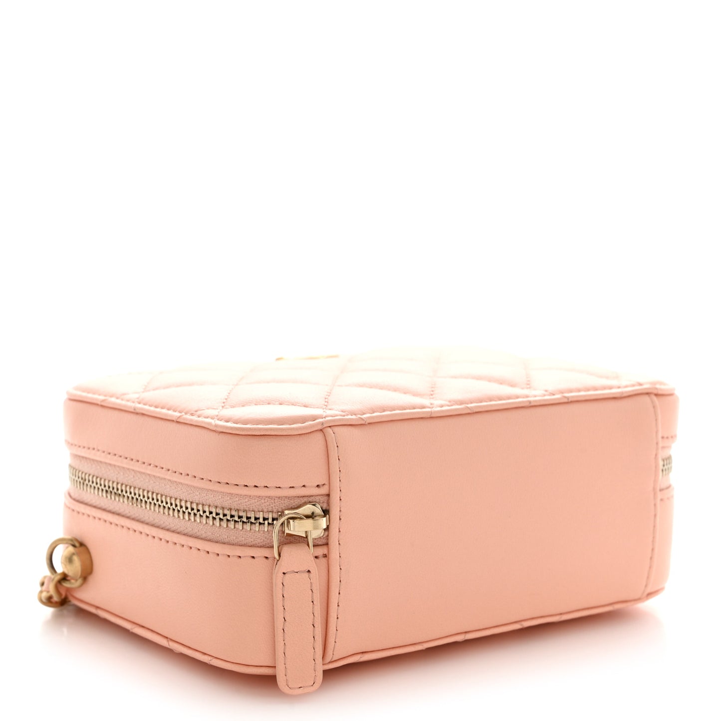 Lambskin Quilted CC Pearl Crush Camera Case Light Pink