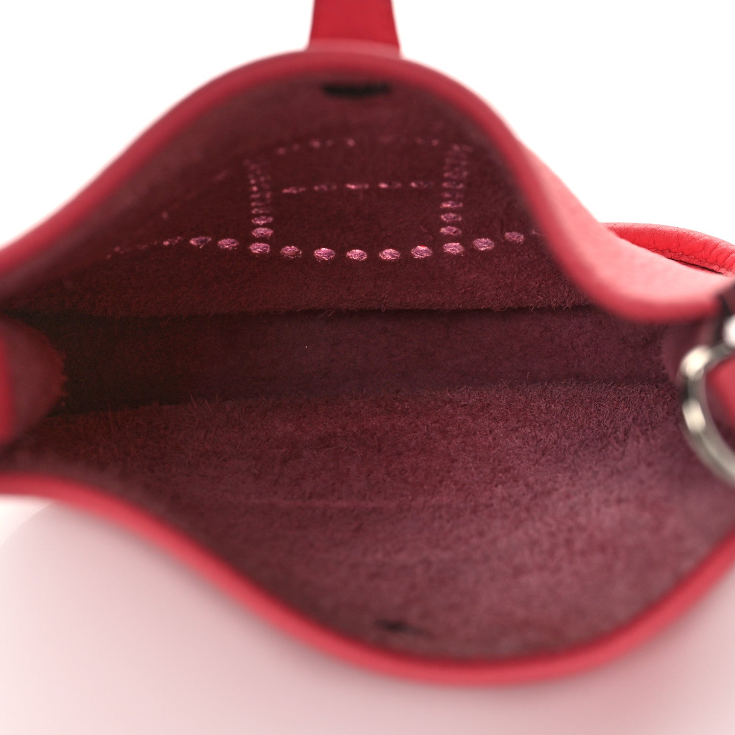 Hermes Taurillon Clemence Amazone Evelyne TPM Rose Azalee Rouge Pivoine 5 of 10