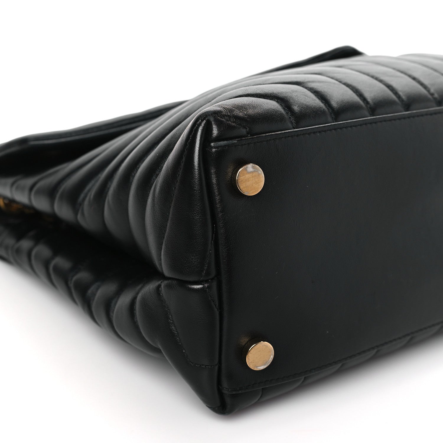 Saint Laurent Calfskin Y Quilted Monogram Large Loulou Chain Satchel Black 8 of 9