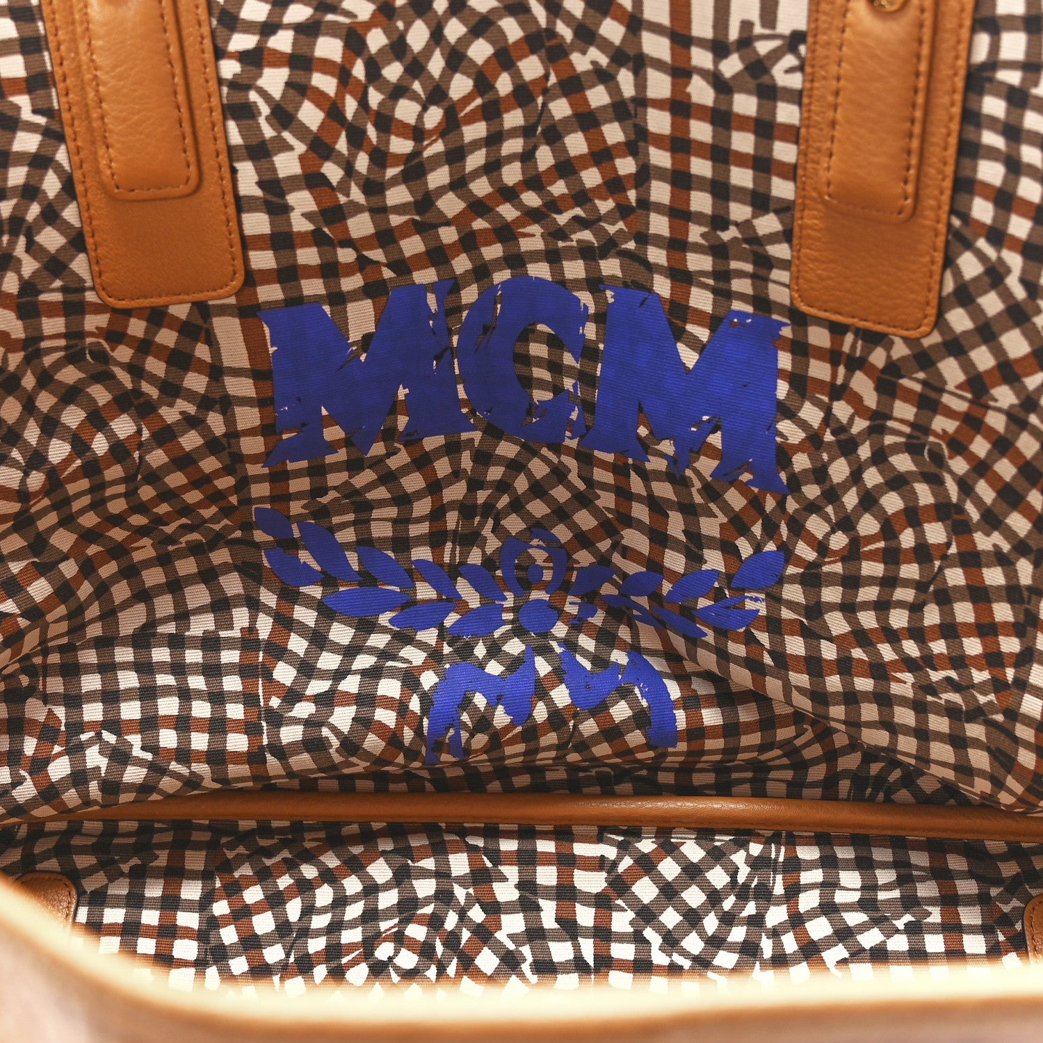 MCM Visetos Medium Liz Reversible Shopper Tote Cognac 15 of 20