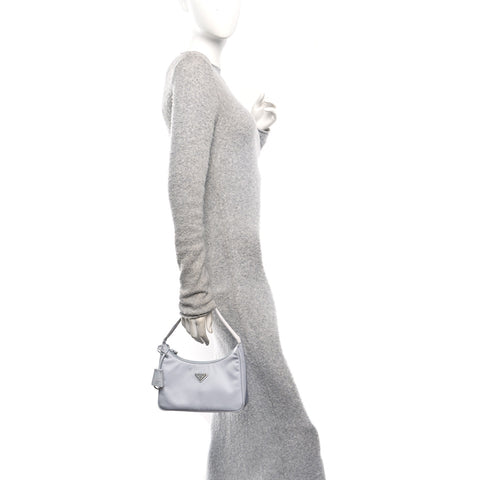 Tessuto Nylon Mini Re-Edition 2000 Bag Fiordaliso