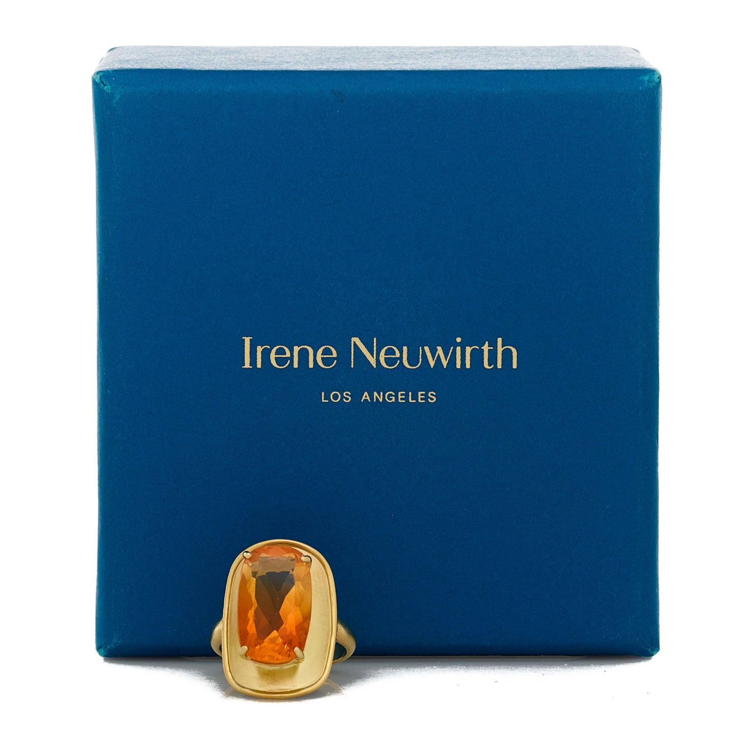 18K Yellow Gold Fire Opal Infinity Cocktail Ring 53 6.25