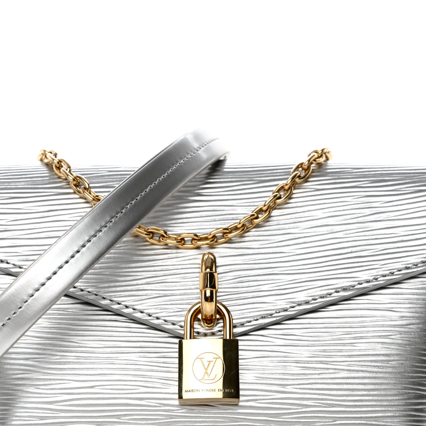 Epi Padlock On Strap Silver