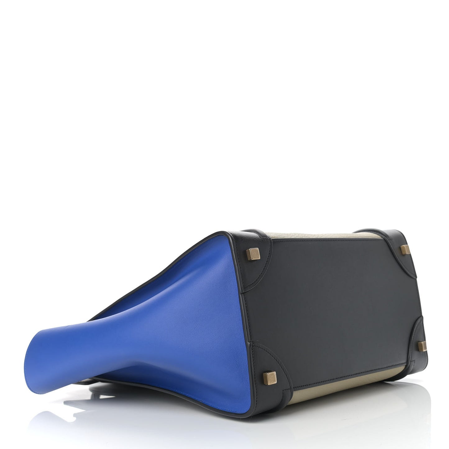 Elephant Calfskin Mini Tri-Color Luggage Beige
