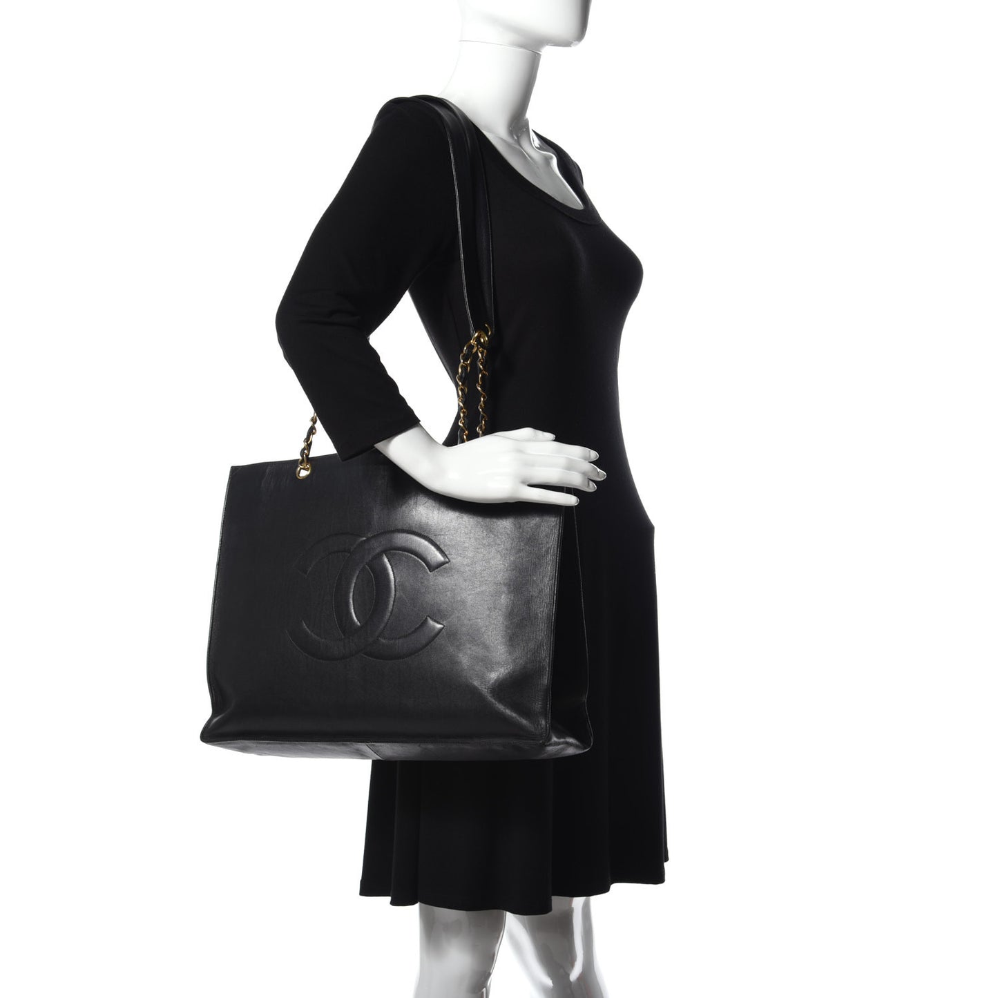 Lambskin CC Tote Black
