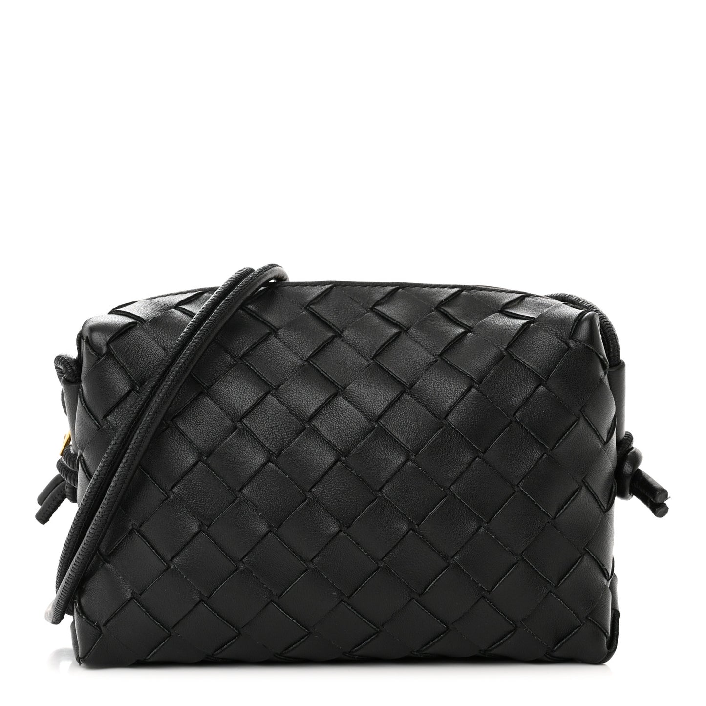 Nappa Intrecciato Mini Loop Camera Bag Black