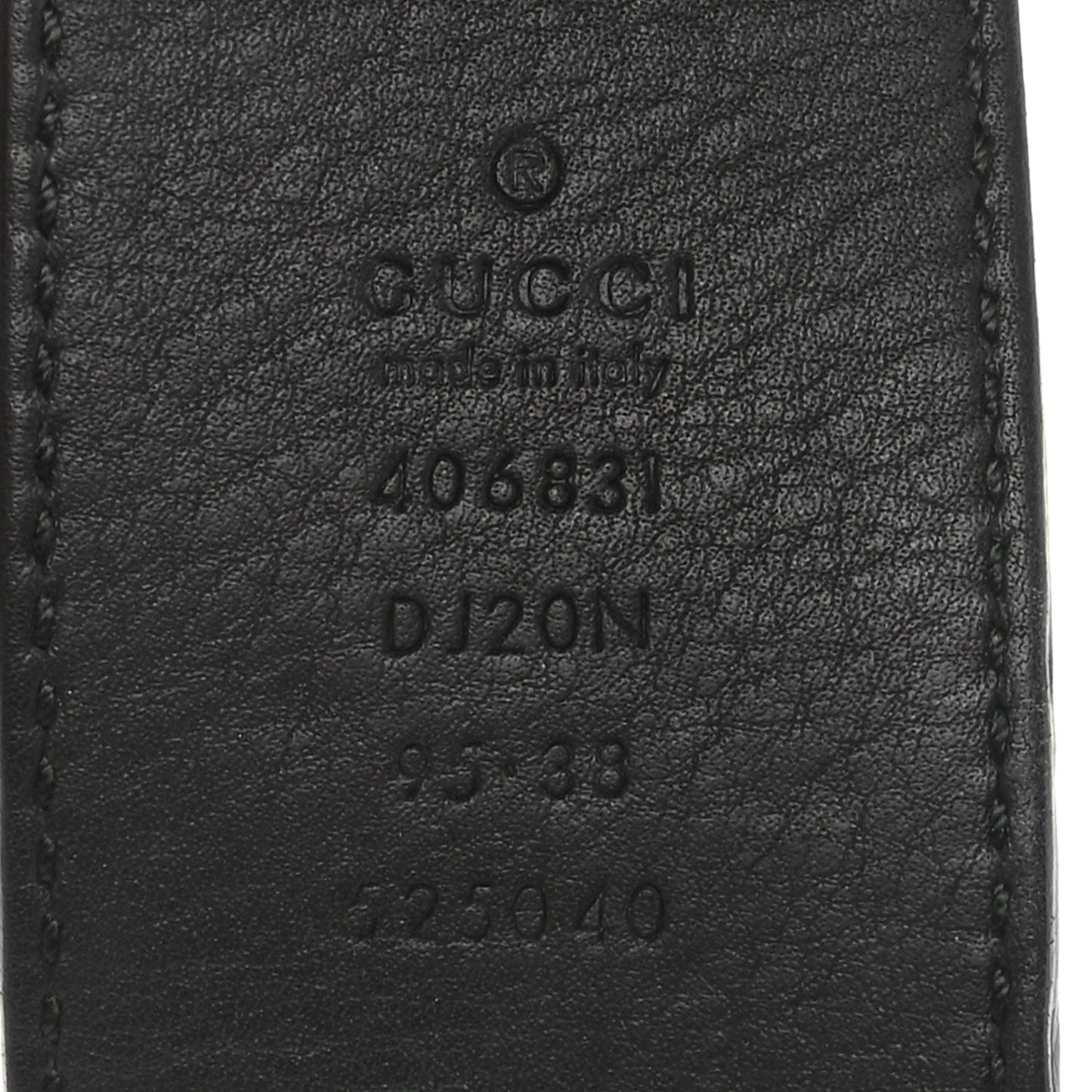 Textured Calfskin Double G 40mm Belt 95 38 Black