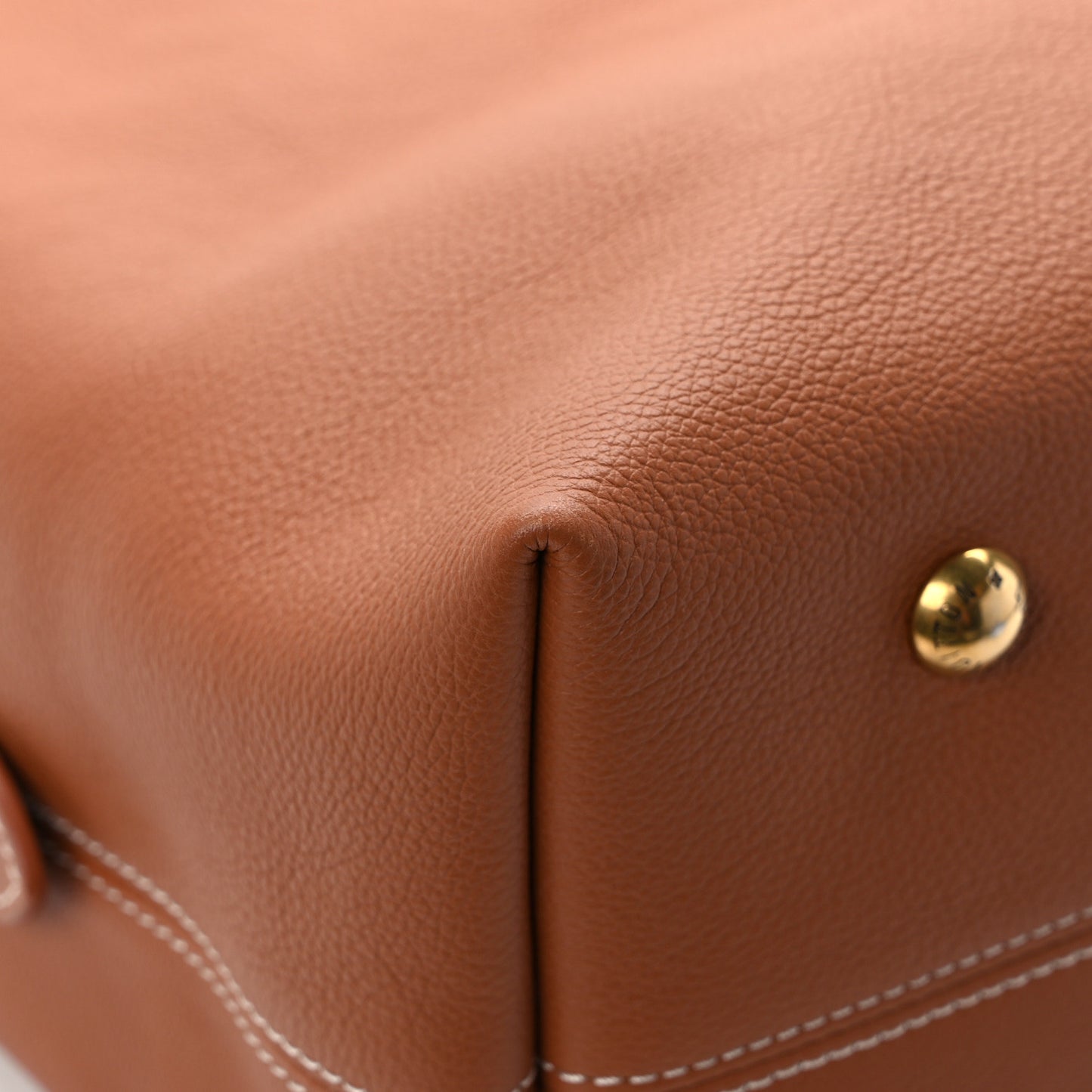 Grained Calfskin Low Key Hobo MM Cognac