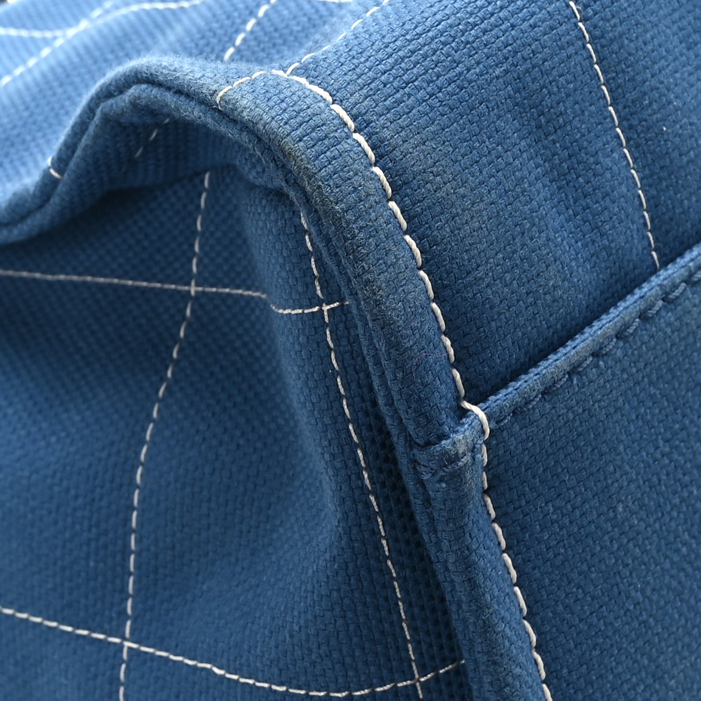 Cotton Medium Deauville Tote Blue White