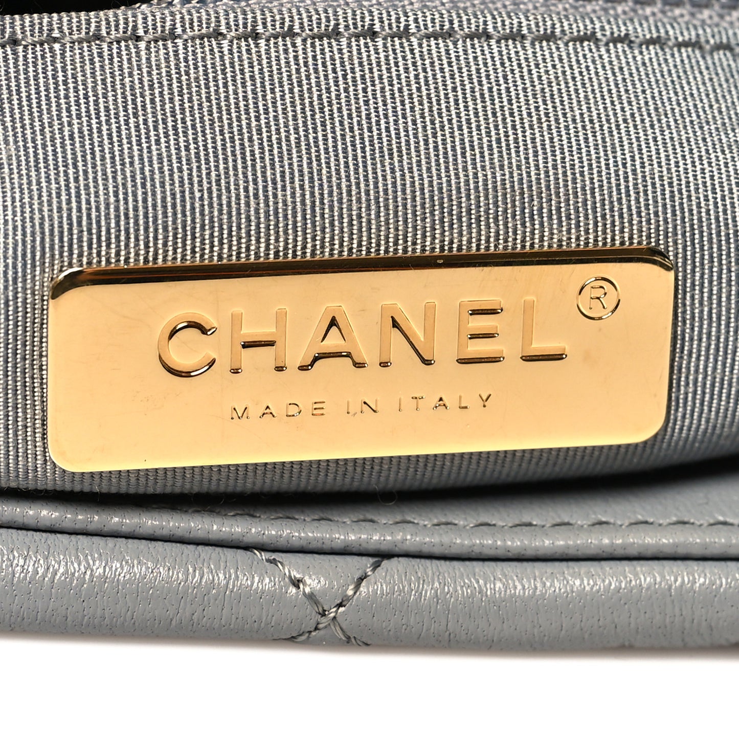 Lambskin Quilted Large Chanel 19 Flap Grey