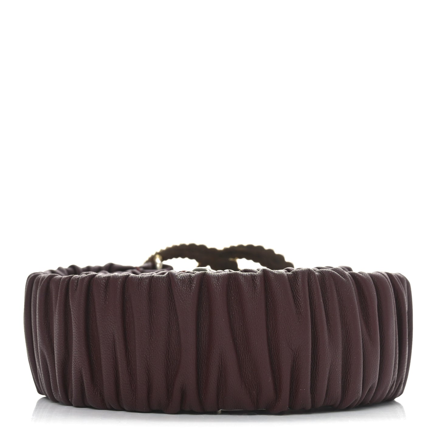 Calfskin Elastic Torchon Double G 40mm Belt 80 32 Burgundy