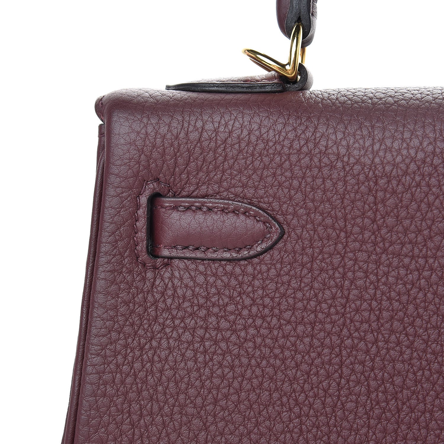 Hermes Togo Kelly Retourne 25 Bordeaux 12 of 40