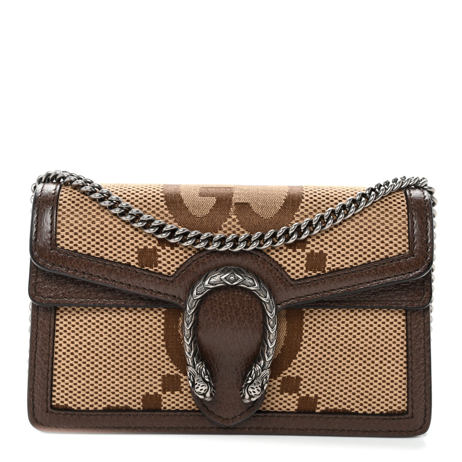 Gucci Monogram Jumbo GG Textured Dollar Calfskin Super Mini