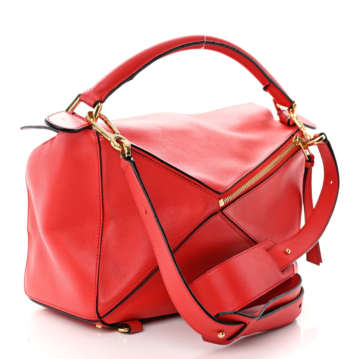 Calfskin Medium Puzzle Bag Scarlet