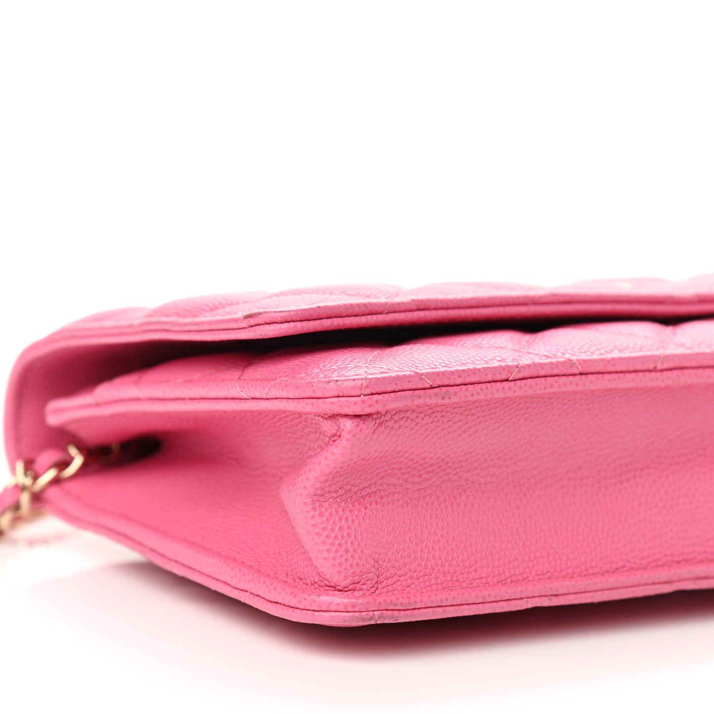 Caviar Quilted Wallet On Chain WOC Pink