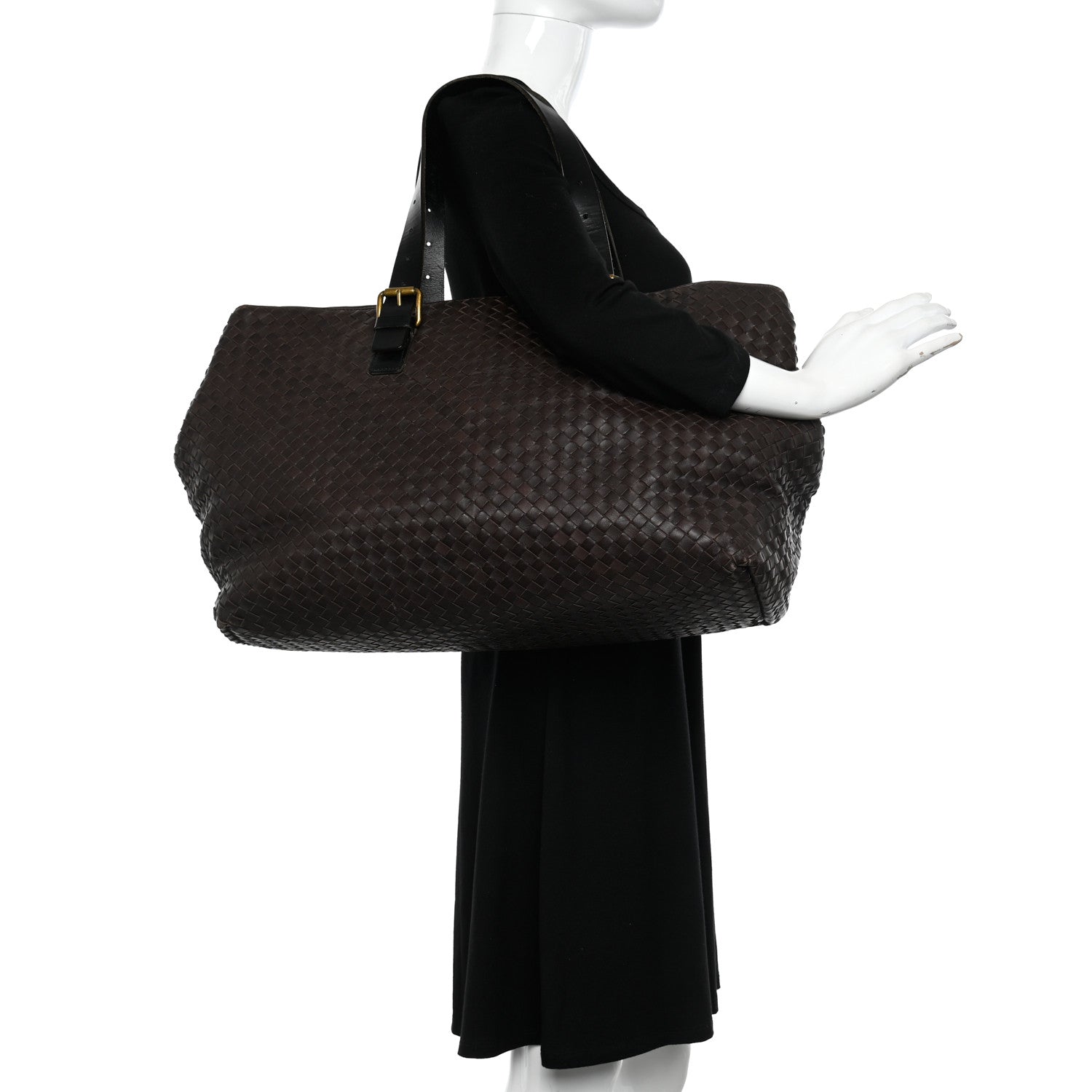 Bottega Veneta Intrecciato Light Calf Shopper Tote Ebano 2 of 15