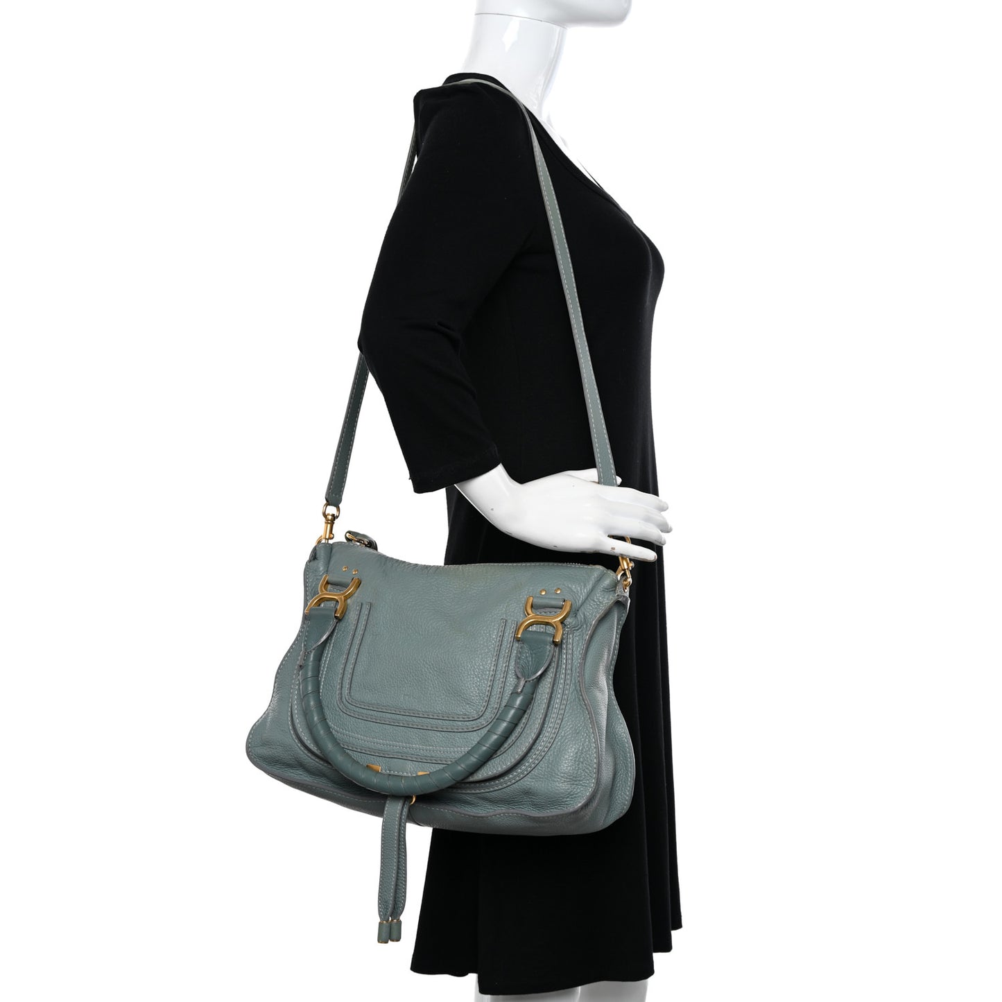 Calfskin Medium Marcie Satchel Fresh Mint