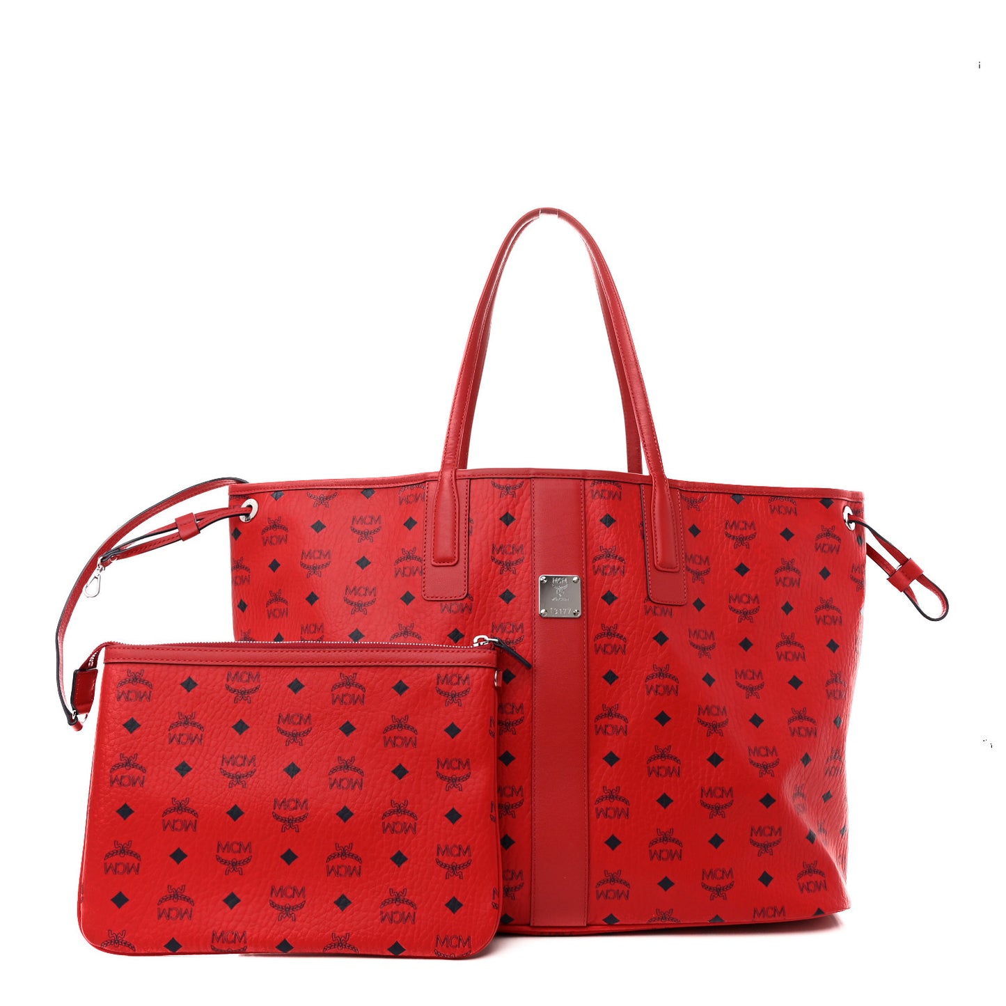 Visetos Large Liz Reversible Shopper Tote Ruby Red