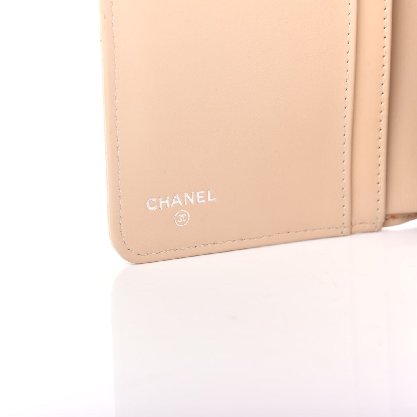 Caviar Quilted Yen Wallet Beige