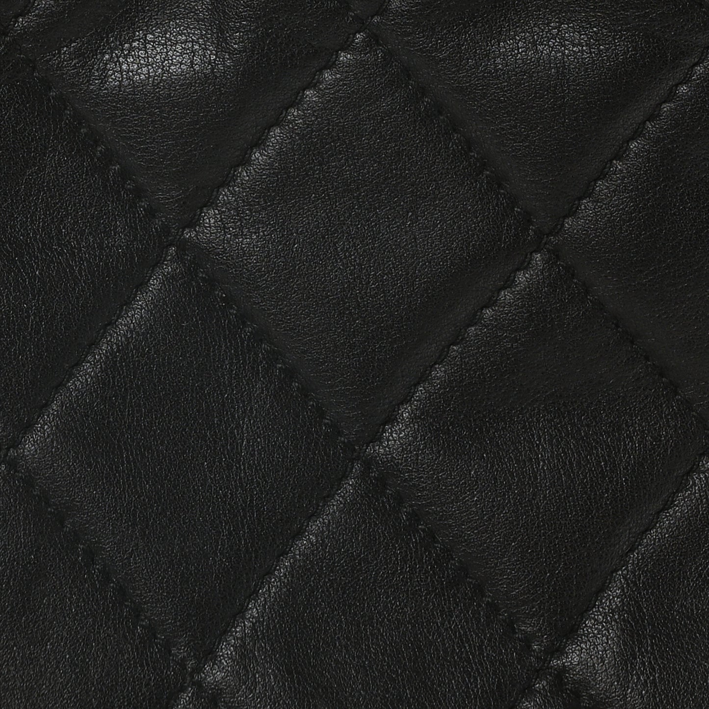 Calfskin Quilted CC Shopping Tote Black