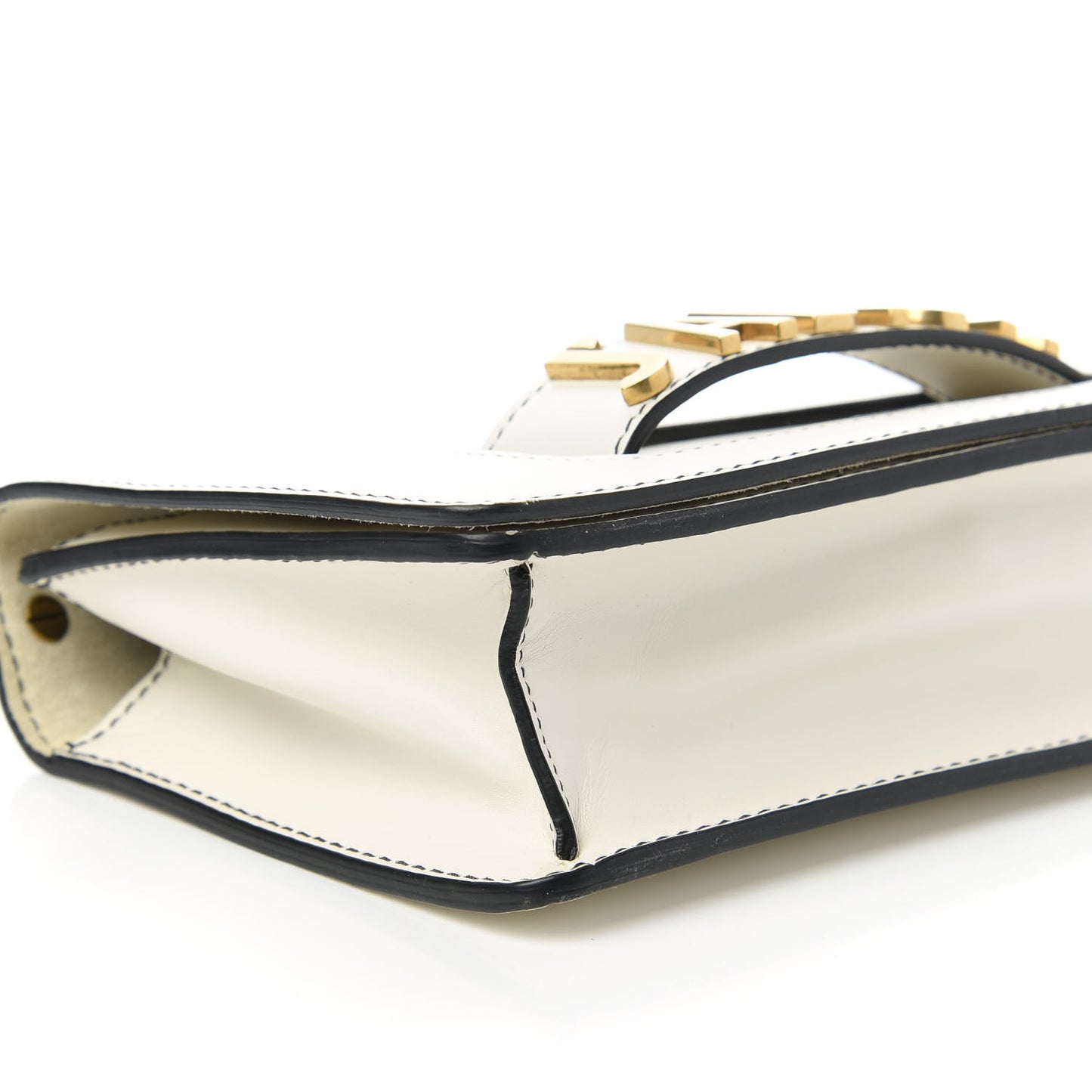 Calfskin J'Adior Chain Flap Bag Off White