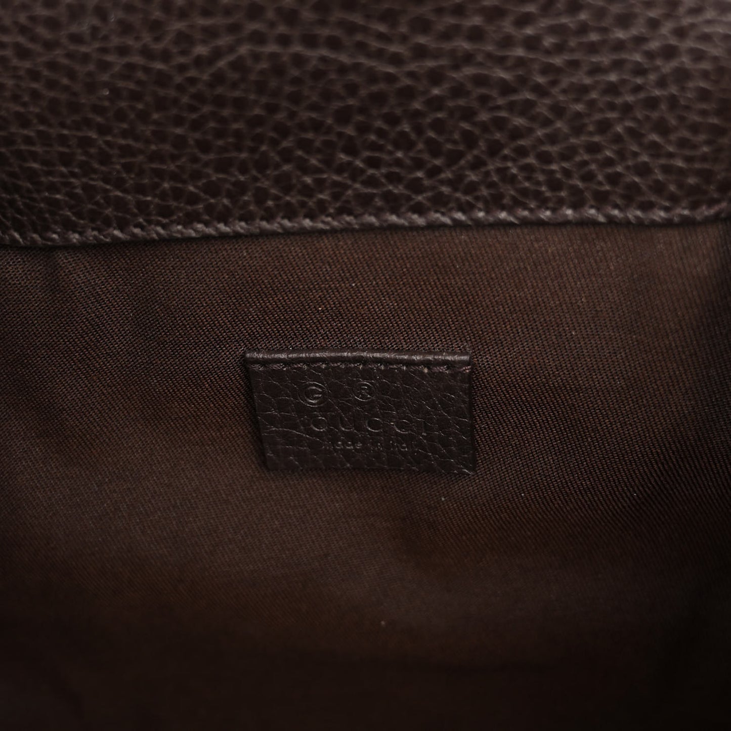 Monogram Dollar Calfskin O Drawstring Backpack Beige Ebony Testa di Moro Dark Chocolate
