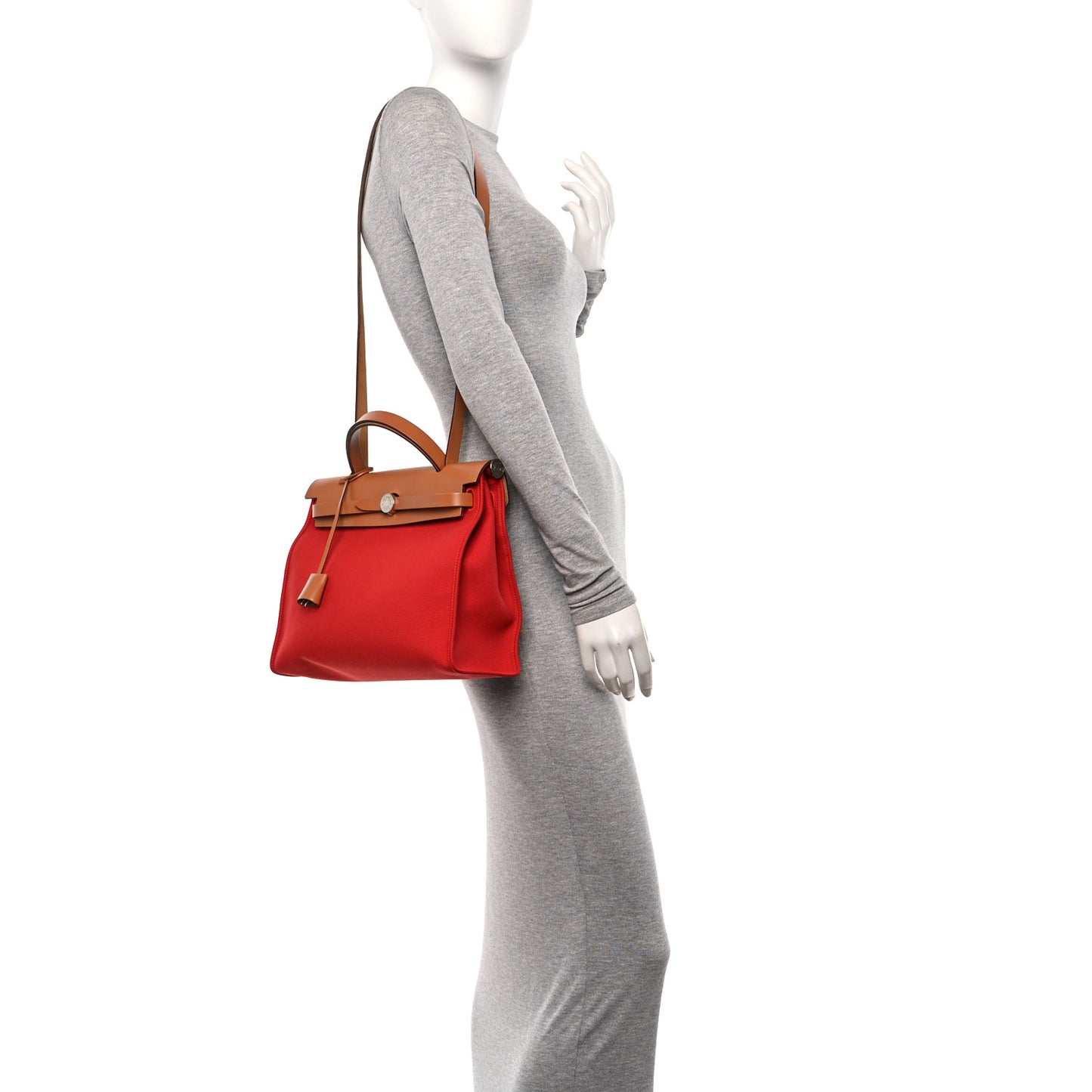 Vache Hunter Toile Herbag Zip 31 PM Rouge Tomate Natural