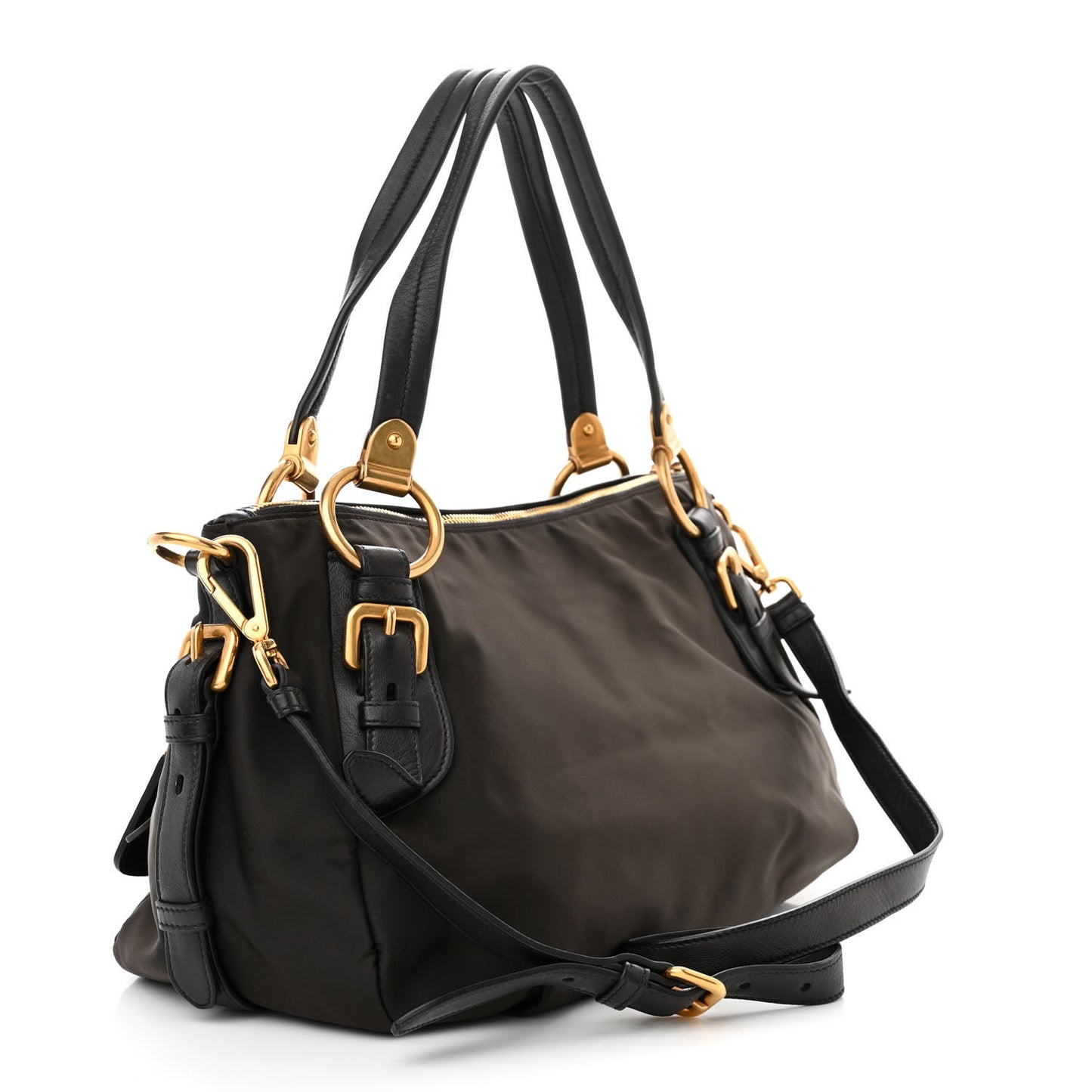 Tessuto Nylon Jacquard Logo Aviator Satchel