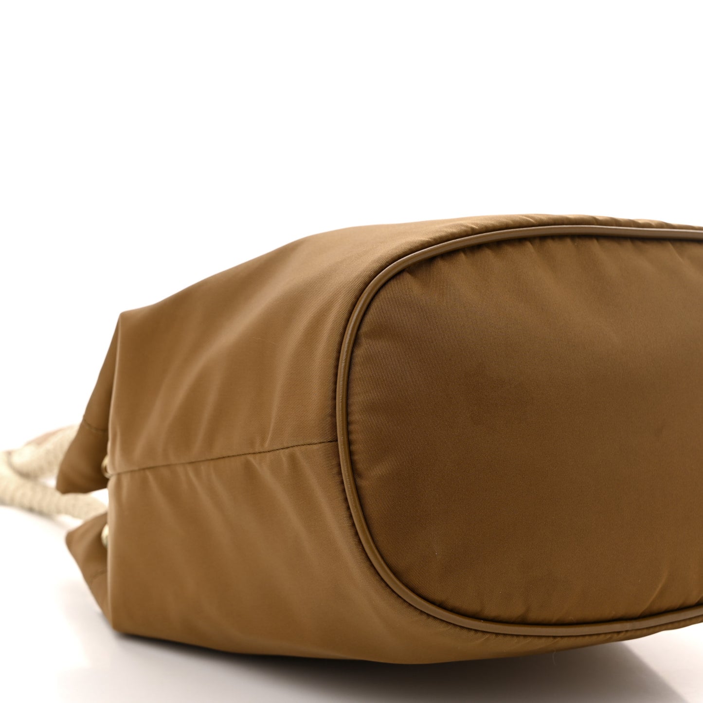 Re-Nylon Triangle Mariner Small Bucket Bag Brandy
