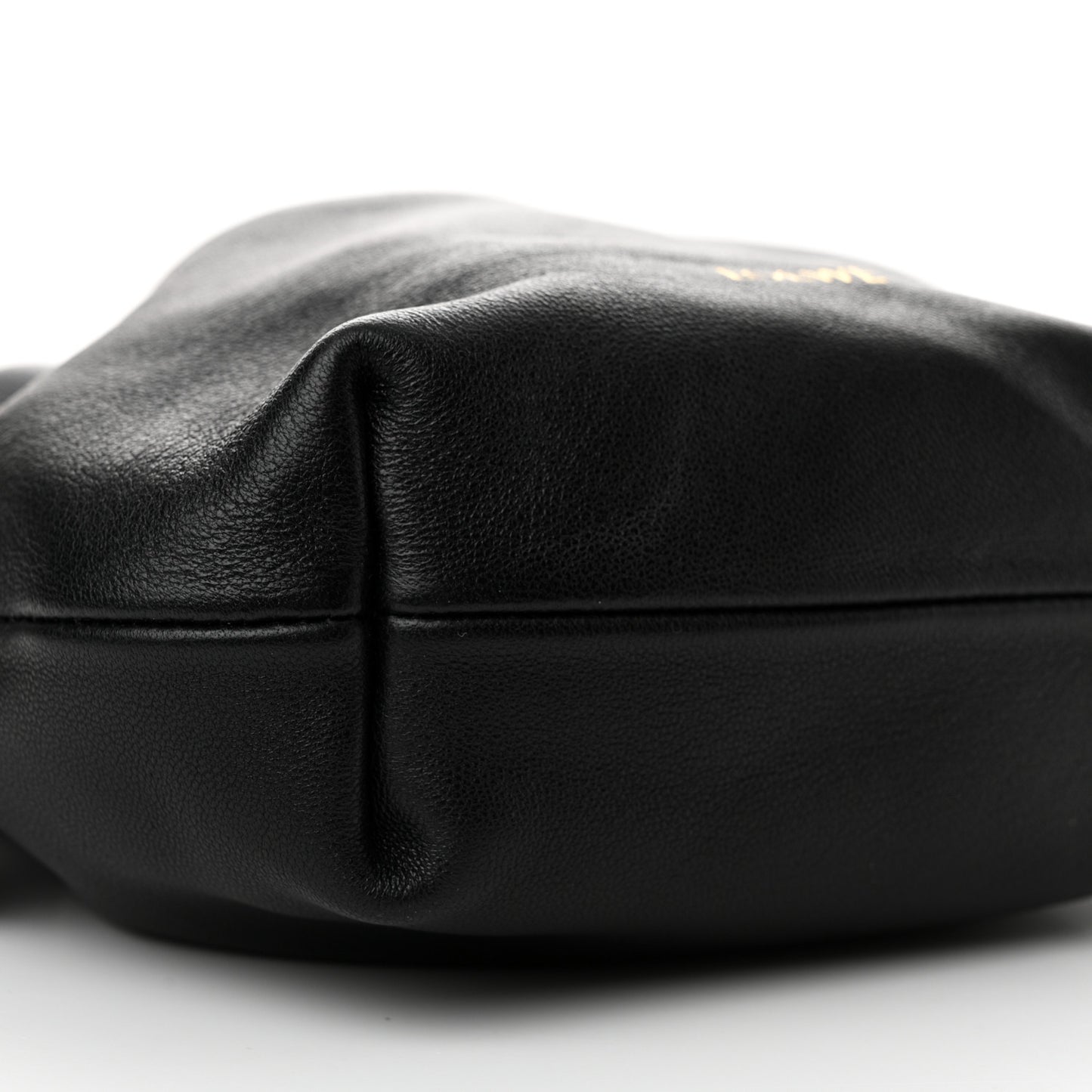 Nappa Calfskin Mini Flamenco Knot Clutch With Chain Black