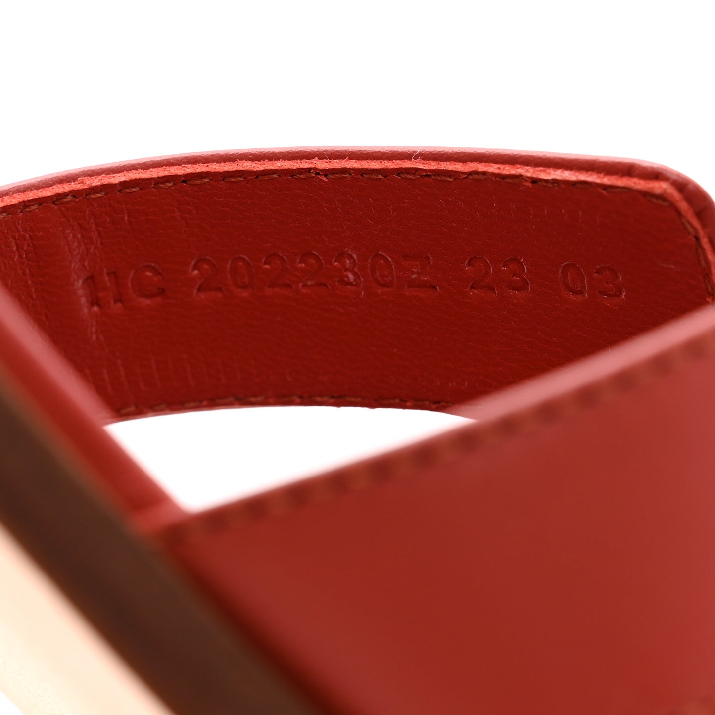 Box Calfskin Oran Sandals 36.5 Rouge De Turin