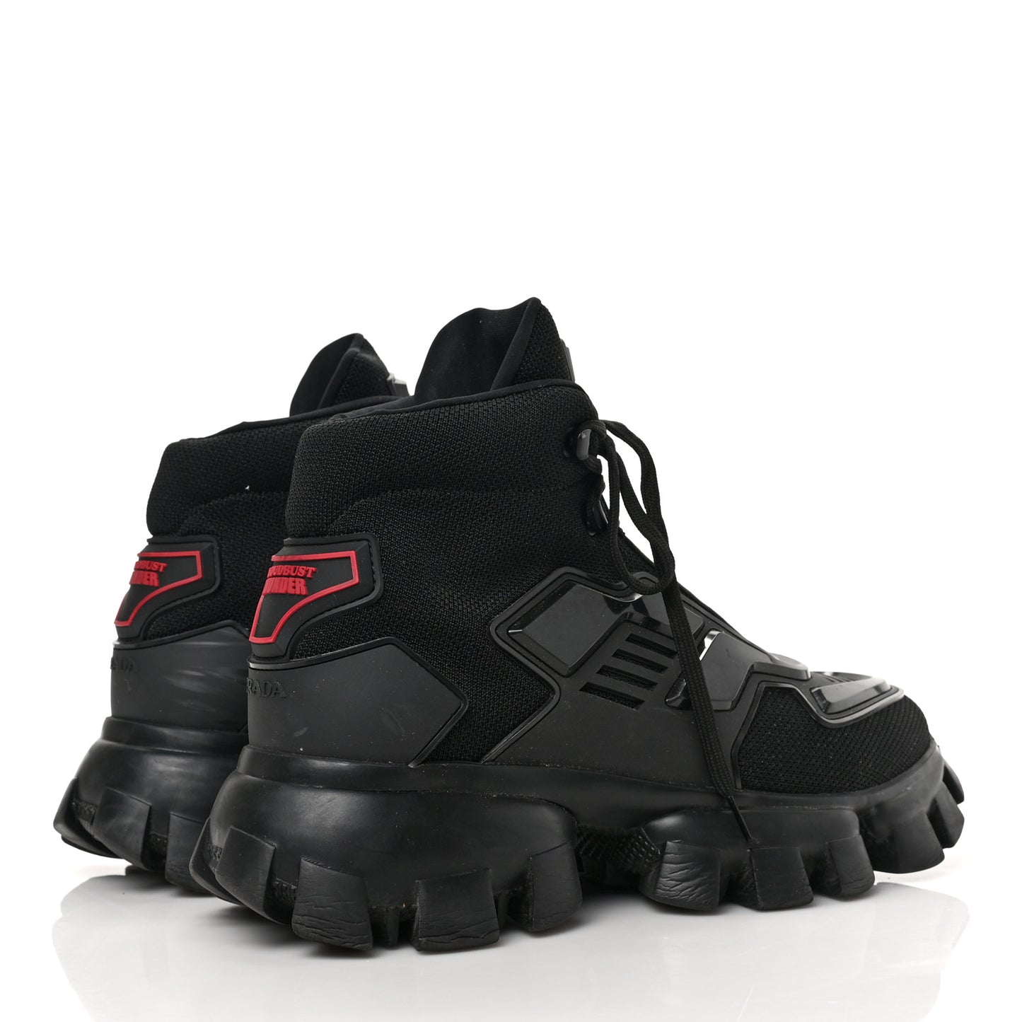 Knit Fabric Cloudbust Thunder High Top Sneakers 8 Black