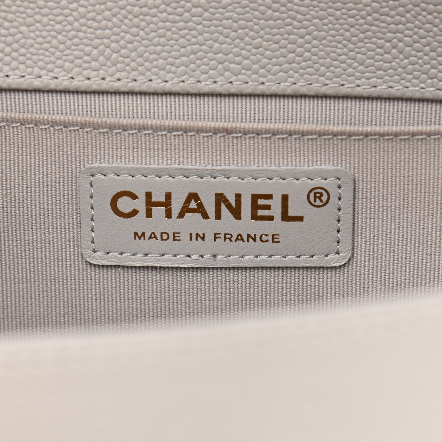 Chanel Caviar Quilted Medium Boy Flap Light Grey 6 of 11