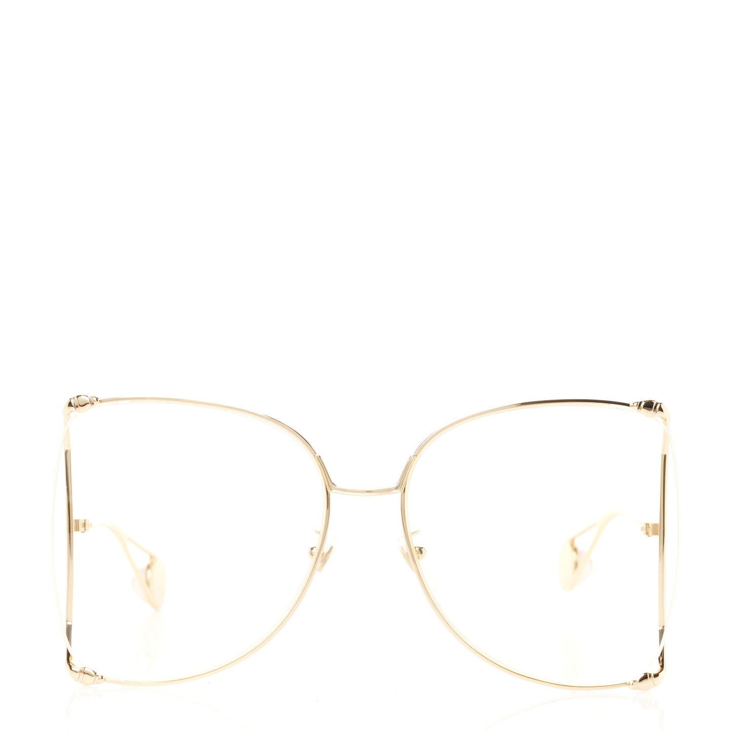 Metal Oversized Round Sunglasses GG0252S Gold