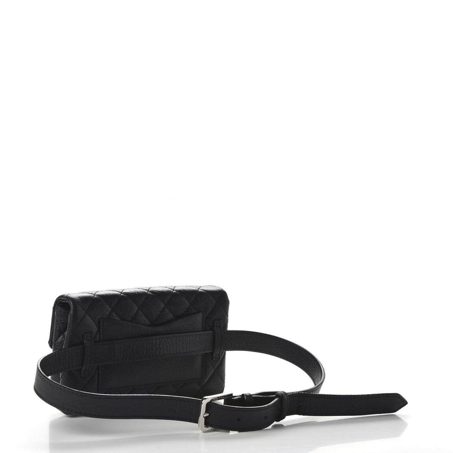 Aged Calfskin Quilted 2.55 Reissue Flap Belt Bag Clutch Black