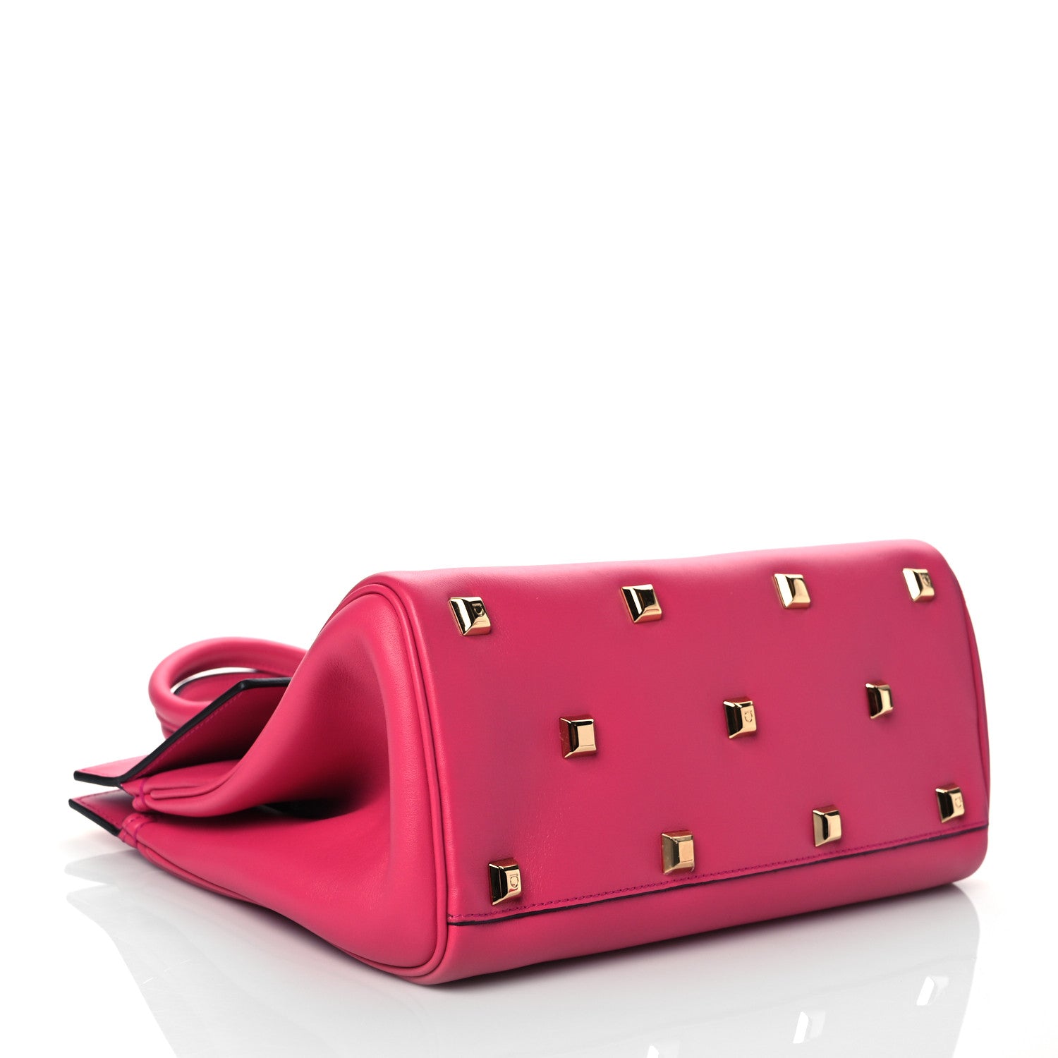Salvatore Ferragamo Calfskin Medium Studio Bag Hot Pink 4 of 9