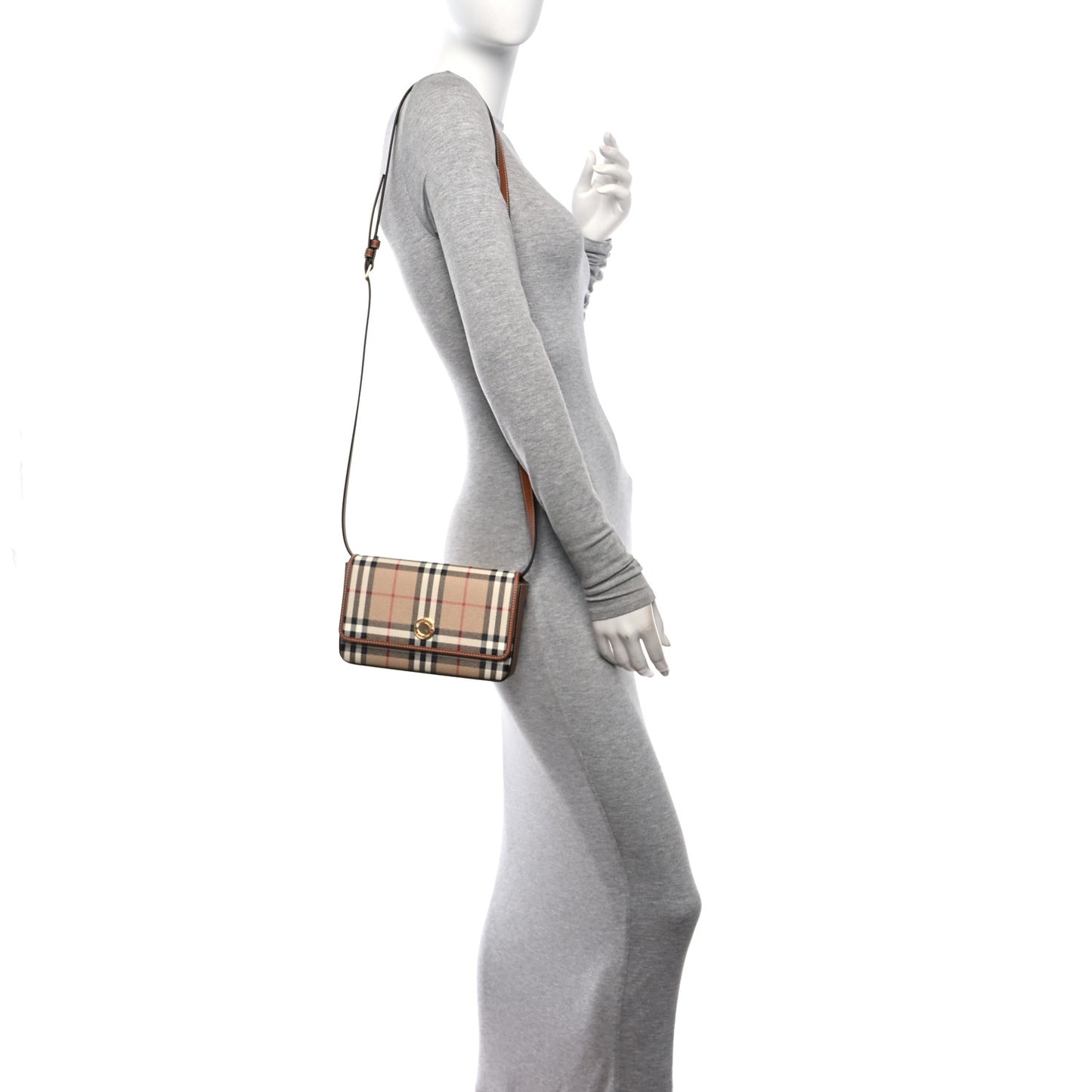 E-Canvas Vintage Check Hampshire Crossbody Archive Beige
