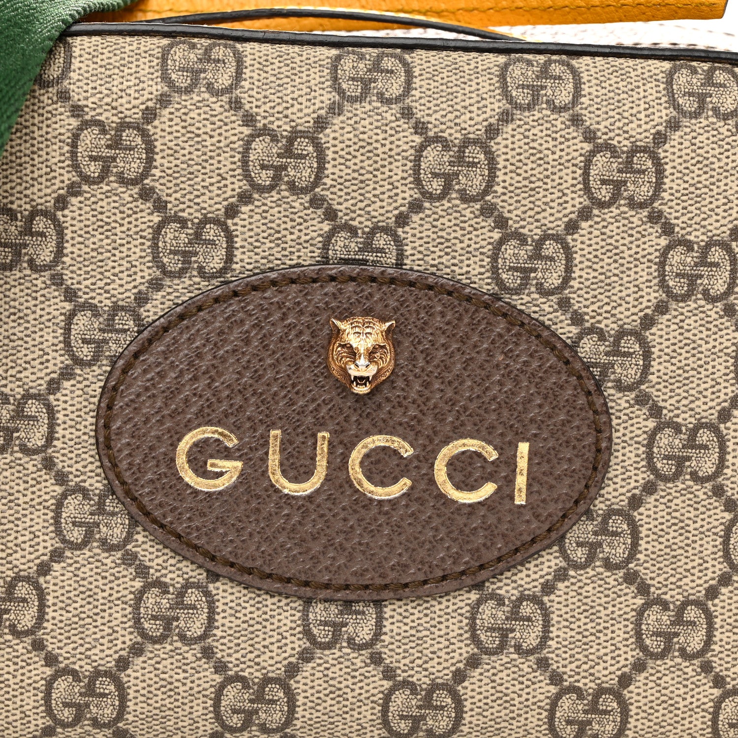 Gucci GG Supreme Monogram Web Neo Vintage Shoulder Bag Beige New Acero Crop 8 of 10