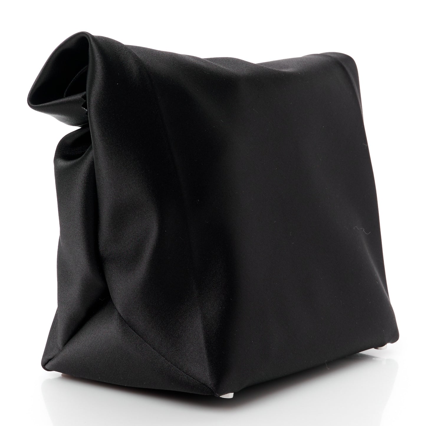 Satin Lunch Bag Clutch Black